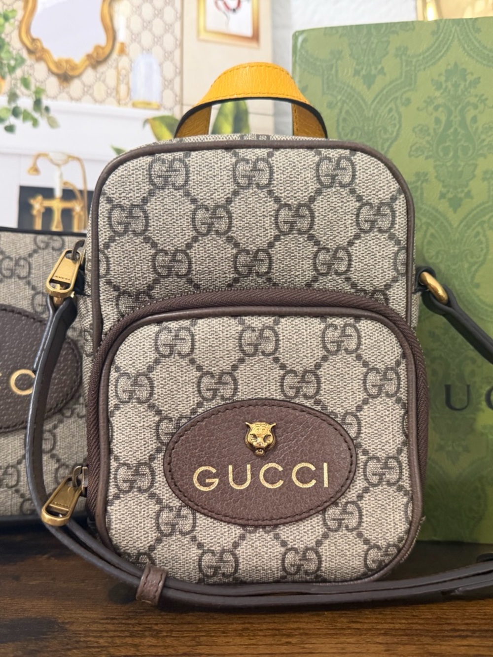 Gucci Neo Supreme GG Camera Bag Mini Crossbody